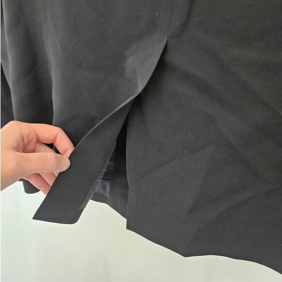 Index Black Button Front Blazer sz 2 Work Minimalist Business Special Occasion - Picture 5 of 8